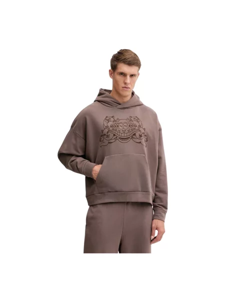 Bluza z kapturem Puma z kapturem brązowa