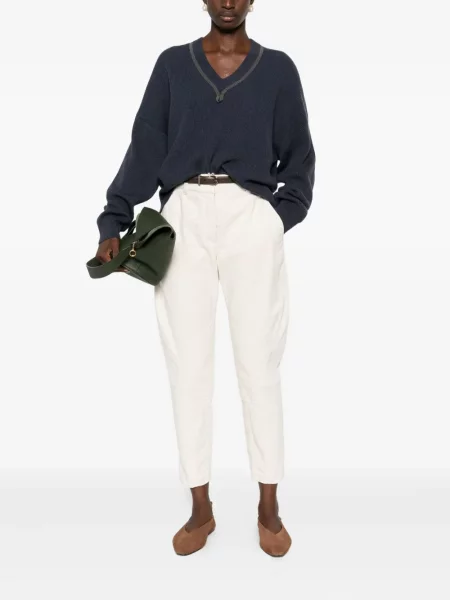 Pantaloni Brunello Cucinelli alb