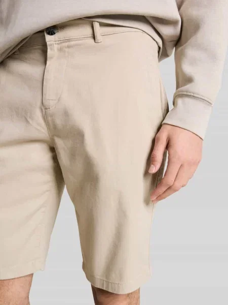 Szorty bermudy o kroju regular fit z czystej bawełny Tom Tailor beżowe