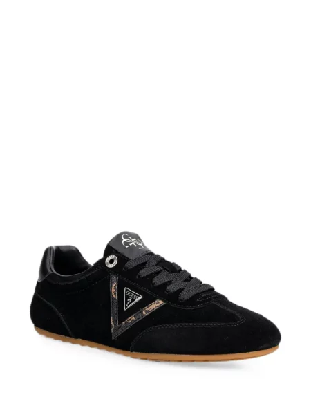 Szarvasbőr sneaker Guess autogrammal fekete