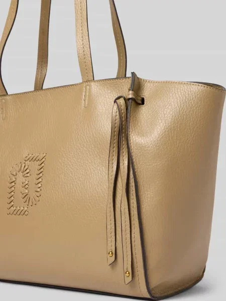 Shopperka Liu Jo z autografem skórzana zielona