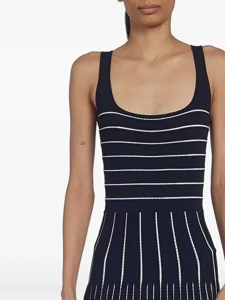 Rochie Adam Lippes cu dungi albastru