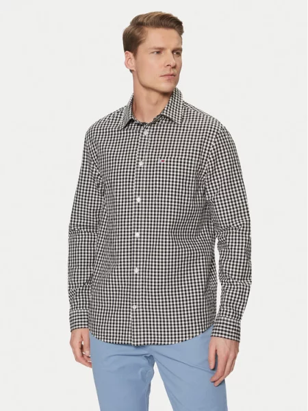Tommy Jeans Koszula Poplin Check czarny