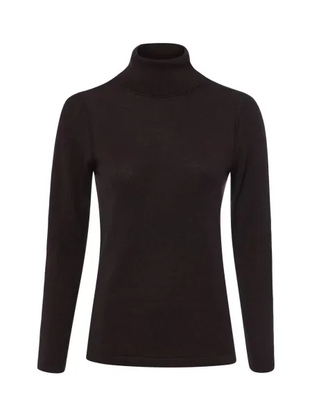 Brookshire bluzka z golfem Kobiety Wełna merino S brązowy