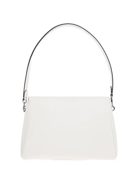 Geanta de piele Tory Burch din piele cu autograf alb