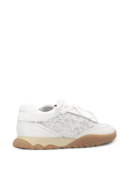 Sneakers Pinko με παγιέτες με δαντέλα λευκό