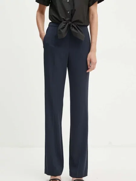 Theory pantaloni femei marin drept high waist albastru