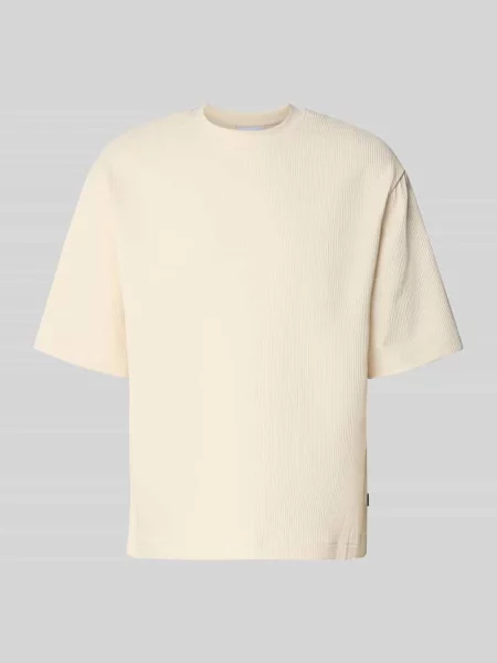 T-shirt o kroju regular fit w plisowanym wyglądzie Review