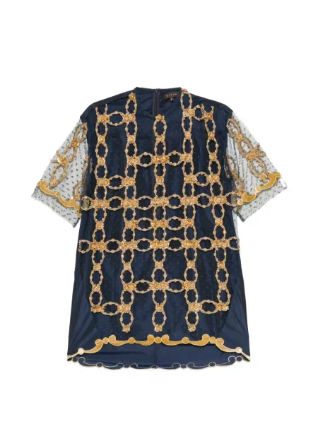 Bluză Biyan din tul albastru