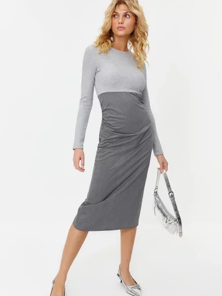 Rochie Trendyol tricotate gri