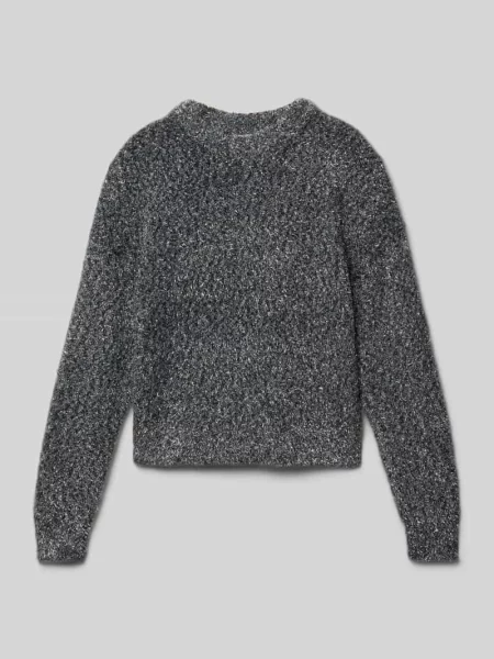 Sweter z dzianiny o kroju regular fit z efektem błyszczącym model ‘PIUMO GLITTER’ Only
