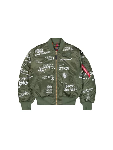 ALPHA INDUSTRIES Geacă de primăvară-toamnă Peace oliv alb