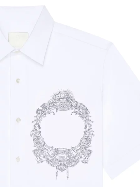 Cămașă Givenchy cu imagine din poplin alb