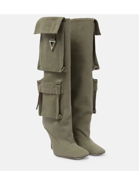 Platno čizme The Attico zelena