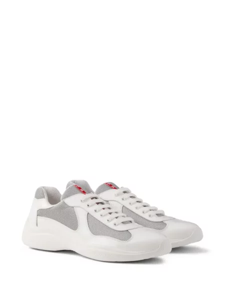 Sneakerși Prada plasă alb