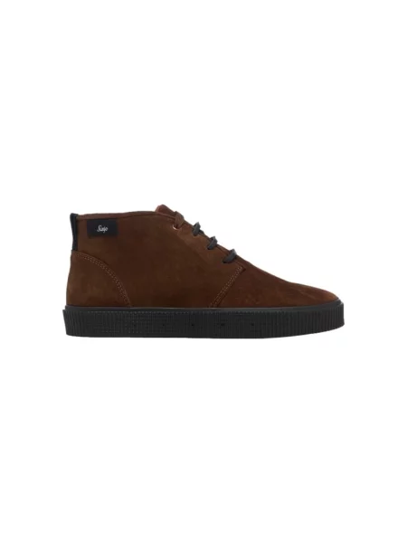 Pantofi Sanjo din piele de căprioară maro