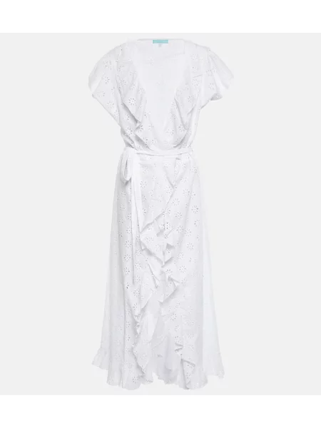 Rochie maxi Melissa Odabash de costum alb