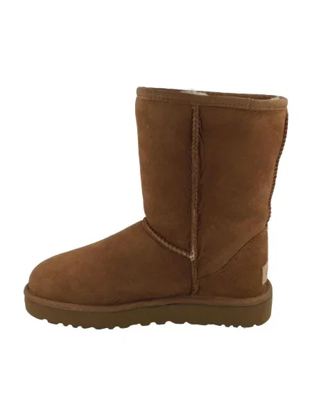 UGG De piele bocanci W Classic Short II cu adaos de lână bej