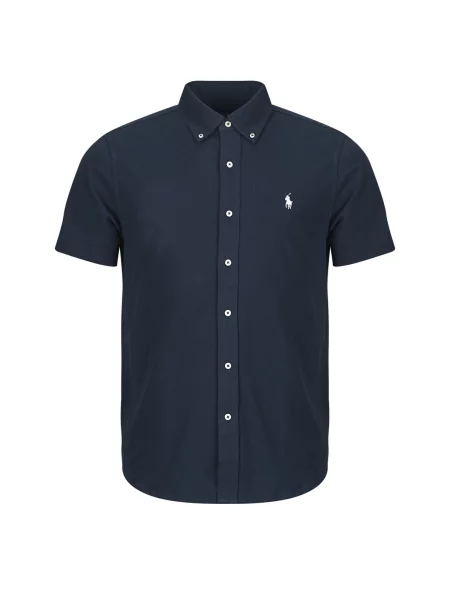 Tricou polo Polo Ralph Lauren plasă albastru