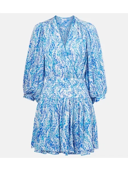 Rochie Poupette St Barth cu imagine albastru