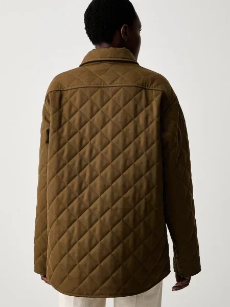 A.P.C. kurtka przejściowa z dodatkiem wełny blouson georges zielona