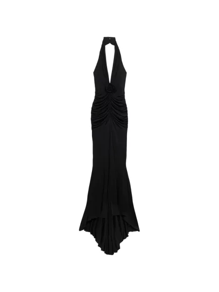 Rochie maxi Blumarine cu aplicații cu gât halter negru
