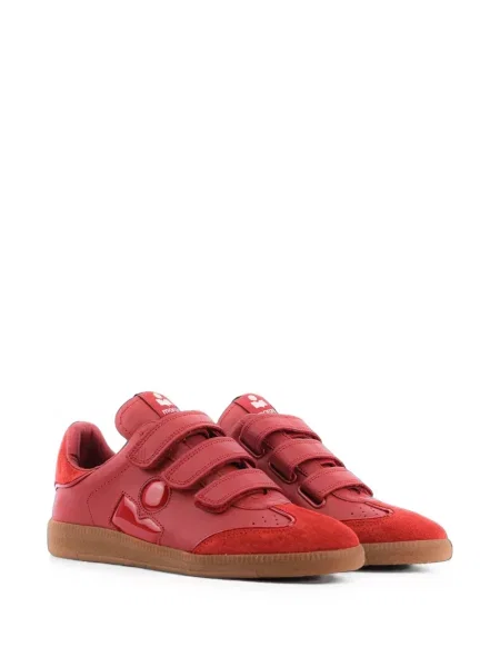 Sneakerși Isabel Marant cu bretele roșu