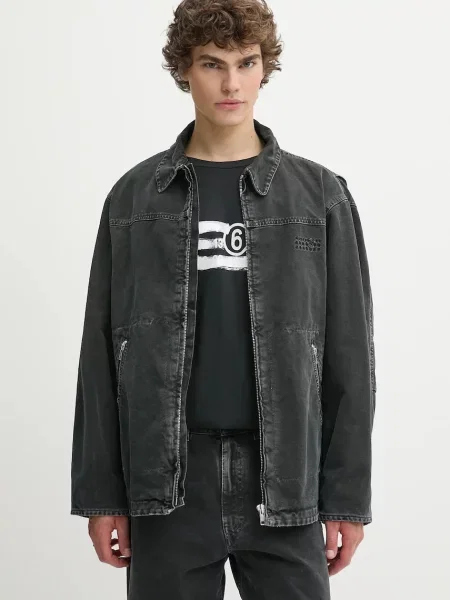 Дънково яке Maison Margiela преходен модел с уголемена кройка черно