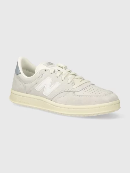 New Balance sneakers din piele intoarsă gri