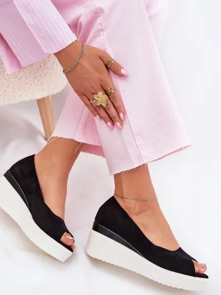 Sandály Boto na platformě černé