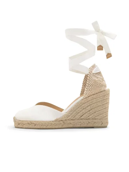 Castañer Espadrilky Chiara světle béžová bílá