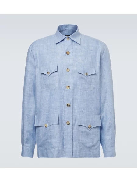 Geacă Rubinacci de in albastru