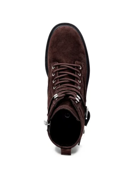 Botine Guess din piele de căprioară maro