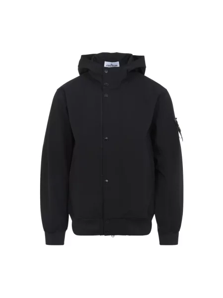 Lekka kurtka Stone Island z kamieniami czarna