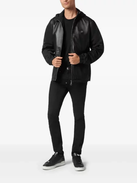 Geacă Philipp Plein cu glugă negru
