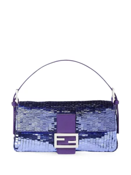 Torebka bagietka Fendi fioletowa