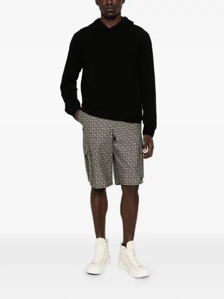 Pantaloni scurți cargo Balmain negru