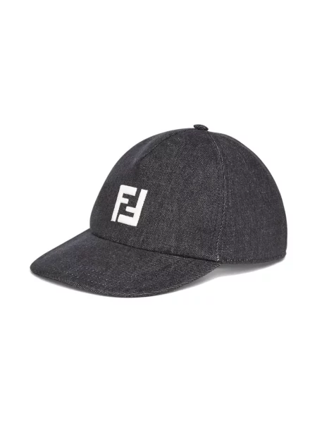 Czapka z daszkiem Fendi z logo czarna