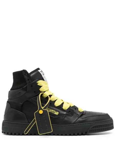 Sneakerși Off-white din piele alb