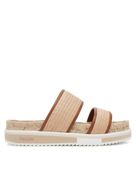 Espadryle Pollini beżowe