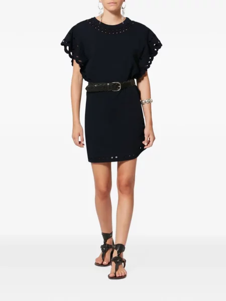 Rochie mini Isabel Marant cu broderie negru