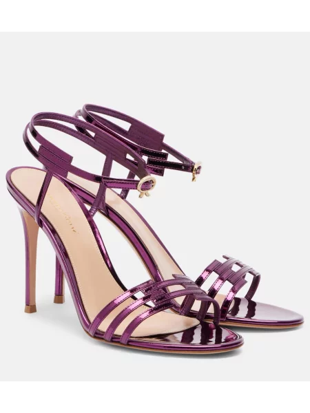 Sandale Gianvito Rossi din piele violet