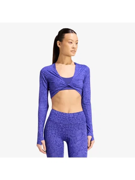 Tricou adidas Primelift Workout Snake Twist Reversible Long Sleeve Solar Purple/ Pure Purple M violet