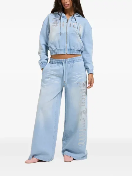 Futó nadrág Juicy Couture autogrammal kék