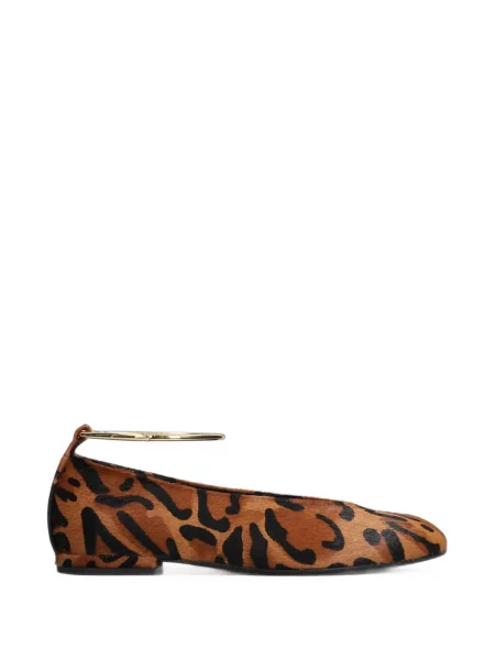 Balerini Chantal cu imagine cu imprimeu animal print maro