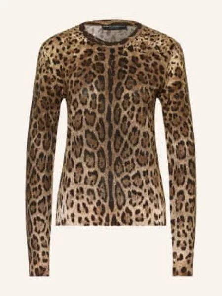 Dolce & Gabbana Tričko S Dlouhým Rukávem tmavě / světle hnědá