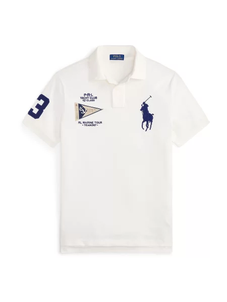 Polo Ralph Lauren Tricou bej / albastru închis alb