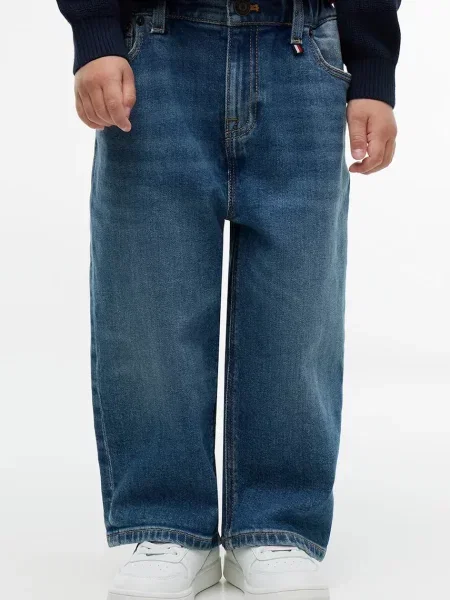 Tommy Hilfiger blugi wide leg pentru copii RELAXED albastru