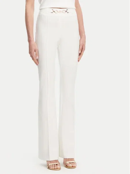 Fracomina Szövet nadrág Ekru Flare Fit