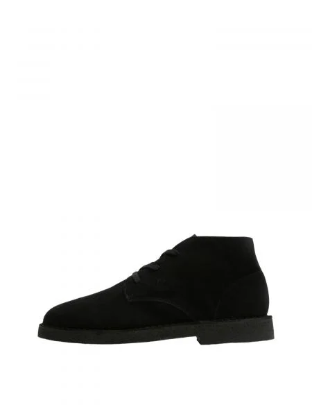 Pantofi Selected Homme din piele de căprioară negru